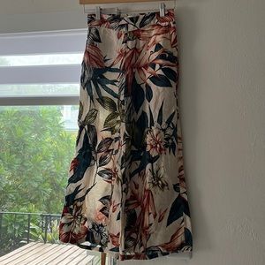 Wide leg tropical pants